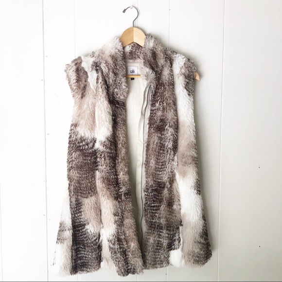 CAbi Jackets & Blazers - Cabi | Faux Fur Cream Vest